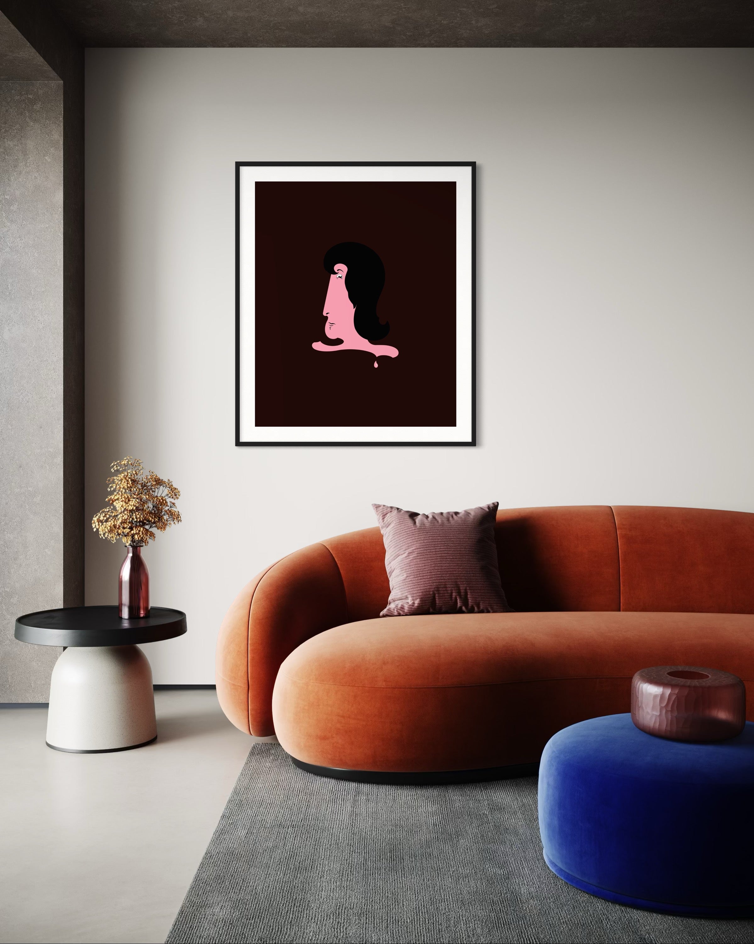 Curves and Elvis Deep Maroon